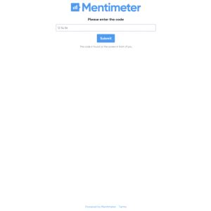 🗄️ Menti.com - Join a Presentation - Mentimeter: Interactive Software