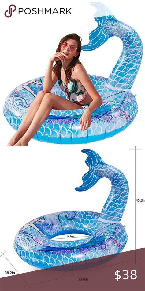 Mermaid Tail Pool Float Inflatable Lake Toy NEW | Lake toys, Pool float ...