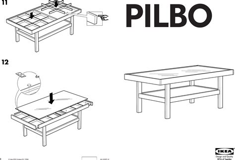 Ikea Pilbo Coffee Table 46 1 2X24 Assembly Instruction