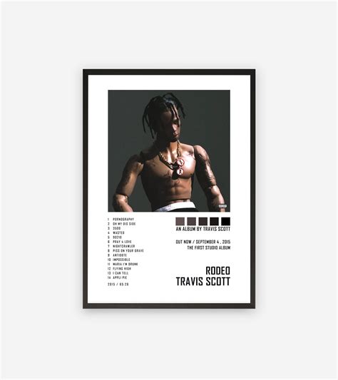 Travis Scott Rodeo Album Tracklist Poster | Etsy