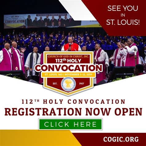 112th Holy Convocation Registration Now Open – Church Of God In Christ