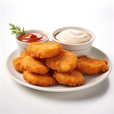 Premium AI Image | Nuggets delicious chicken nuggets on a plate