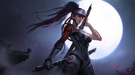 Blackwatch, Genji, Girl, Overwatch, 4K, #233 Wallpaper iPhone Phone