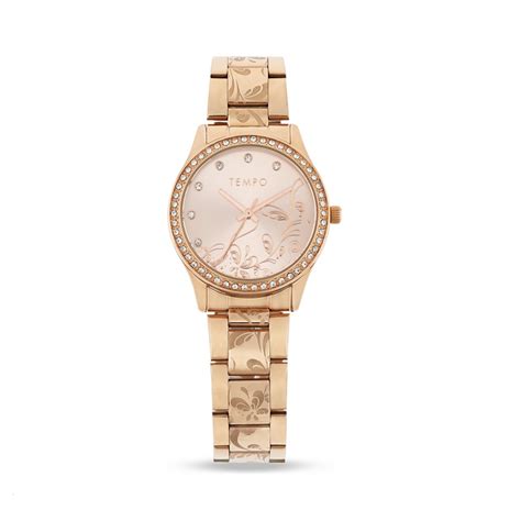 Tempo Floral Pink Ladies Watch