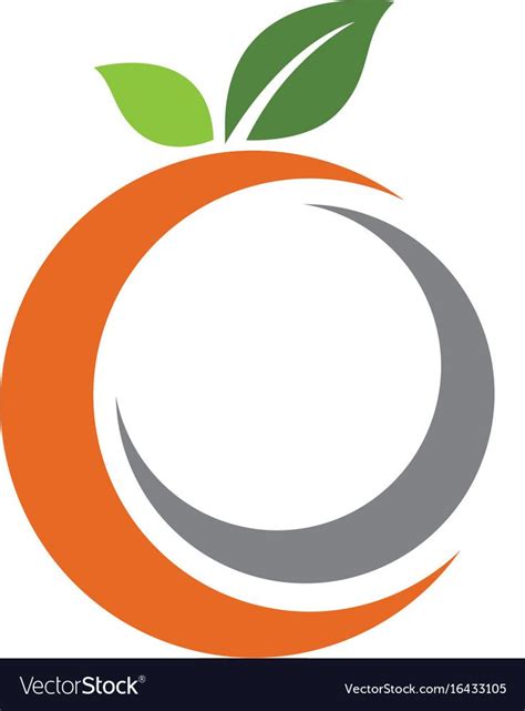 Orange logo design vector image on VectorStock | Nature logo design ...