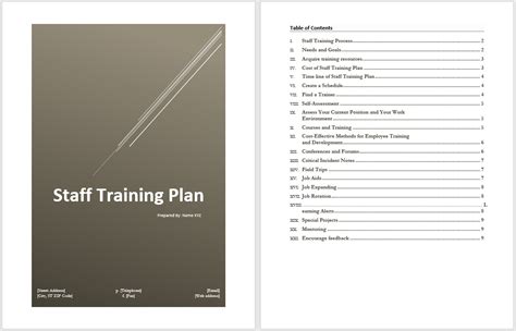 Staff Training Plan Template - Word Templates for Free Download