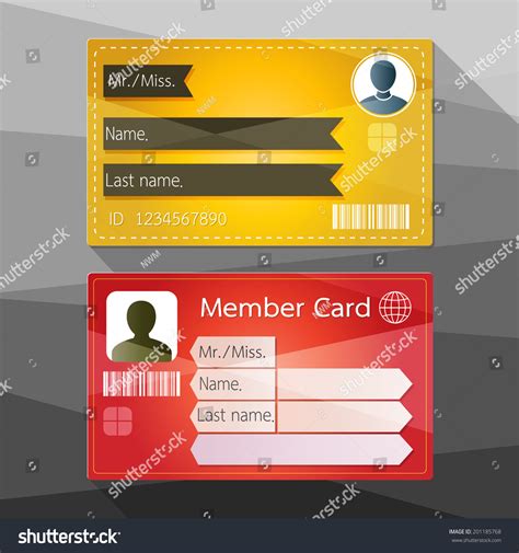 Member Card Design Stock Vector (Royalty Free) 201185768 | Shutterstock