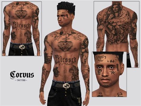 Corvus Tattoo | McLayneSims (Mick) | Sims 4 tattoos, Sims 4, The sims 4 skin