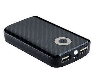 INFOtainment MEGA 8400 mAh Portable Charger w/ Flashlight - QVC.com | Portable charger ...