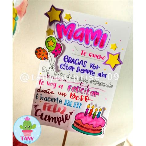 Tarjeta para mamá ️ | Cartulinas de feliz cumpleaños, Hacer tarjetas de ...