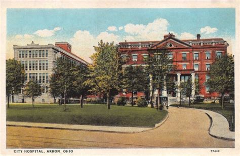 City Hospital - Akron Postcards