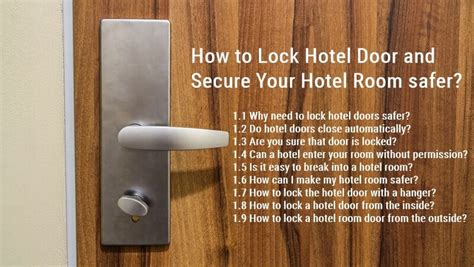 How to Lock Hotel Door and Secure Your Hotel Room safer?