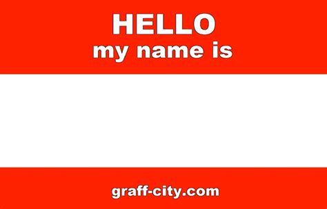 Hello My Name Is Graffiti Sticker