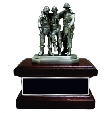 Marines - No Man Left Behind Pewter Statue | Sparta Pewter