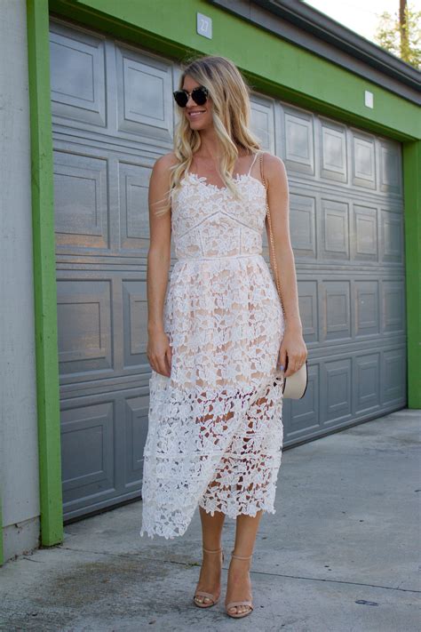 White Lace Midi Dress - Ash N' Fashn