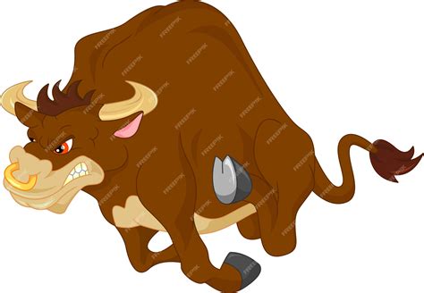 Premium Vector | Angry bull cartoon