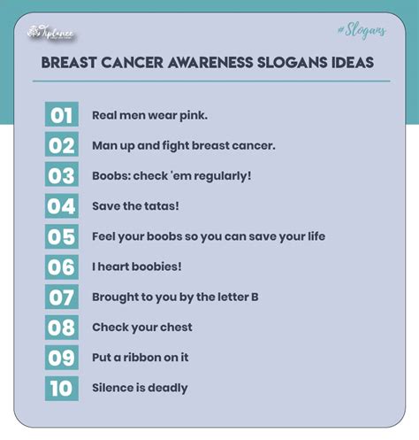 Breast cancer awareness month slogans - Tiplance