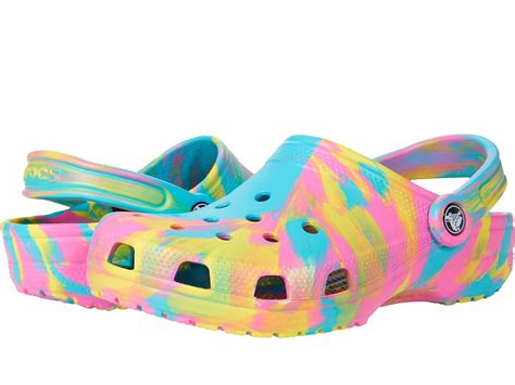 Buy Crocs Unisex-Child Kids' Classic Marbled Tie Dye Clog | Slip on Shoes for Boys and Girls at ...