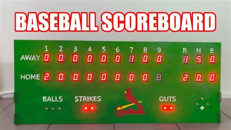 Desktop Baseball LED Scoreboard - YouTube