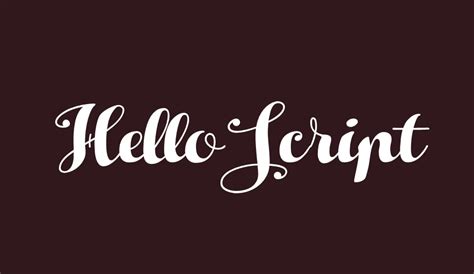 Hello Script font - Hello Script font download