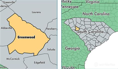 Greenwood County, South Carolina / Map of Greenwood County, SC / Where ...