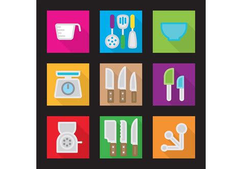 Kitchen Vector Flat Icons 82517 Vector Art at Vecteezy