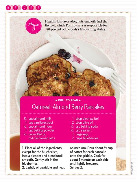 Oatmeal Almond Berry Pancakes Fast Metabolism Recipes, Fast Metabolism Diet, Metabolic Diet, Fmd ...