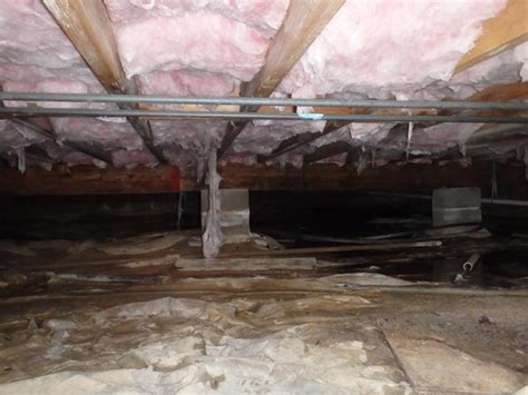 Crawl Space Repair - Moisture Problem in Bishopville, MD Crawl Space - Standing Water in Crawl Space