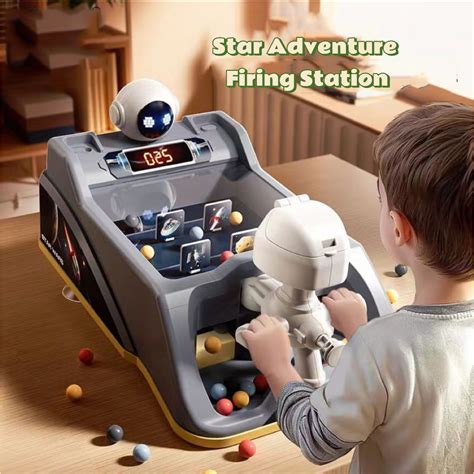 Children's Pinball Shooting Game Puzzle Tabletop Toy Target Shooting Space Adventure Shooting ...