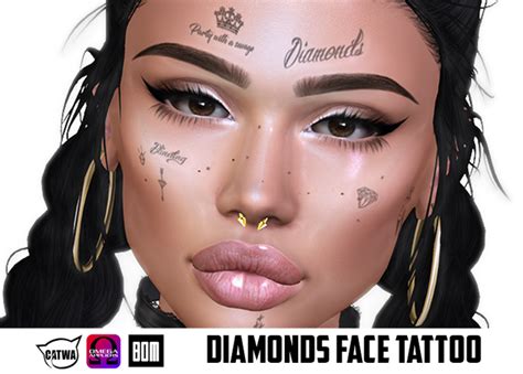 Second Life Marketplace - Diamonds Face Tattoo