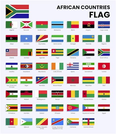 Premium Vector | African countries flags collection