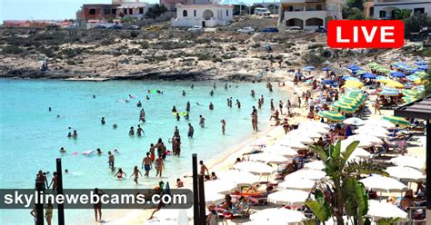 【LIVE】 Webcam Lampedusa - Beach of Guitgia | SkylineWebcams