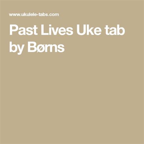 the words past lives like tab by boms are in white letters on a tan background