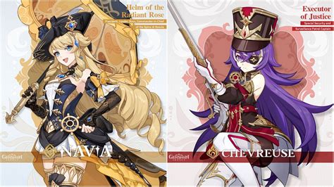 Genshin Impact 4.3 characters Navia and Chevreuse officially revealed