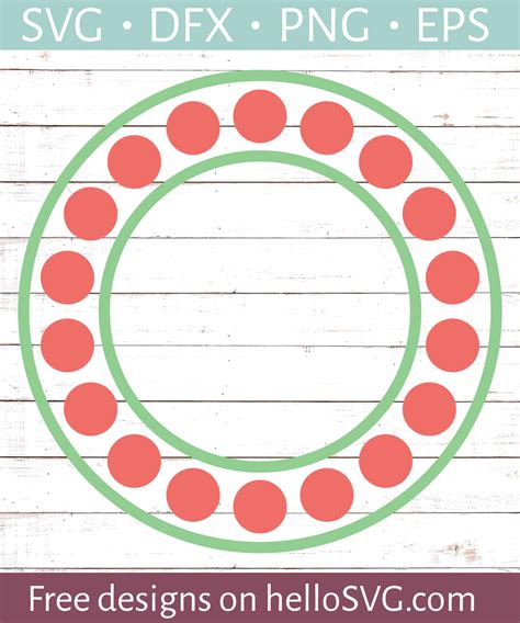 Circle Monogram Frame #1 SVG - Free SVG files | HelloSVG.com