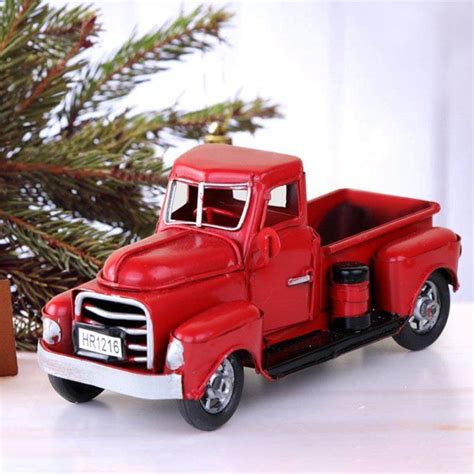 Yesbay Vintage Metal Pickup Truck Vehicle Model Kids Gift Car Toy Home Table Decor - Walmart.com ...