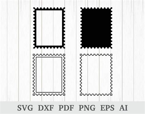 Postage Stamp Clipart Black And White