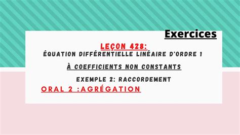 équation différentielle linéaire d'ordre 1 à coefficients non constants ...