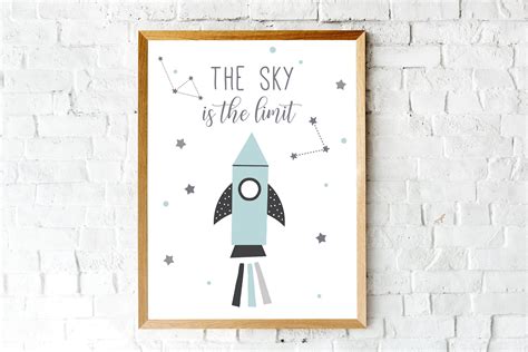 The Sky is the Limit Printable Wall Art Digital Download | Etsy