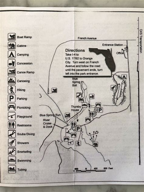 Blue Springs State Park Florida Map - United States Map