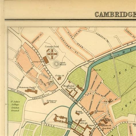 Old Map of Cambridge 1900 City Plan Antique Map United - Etsy | Old map, Fine art photo ...