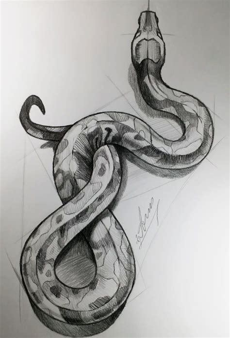 Snake art | Snake art, Snake drawing, Dark art drawings