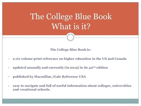 The College Blue Book instructional guide