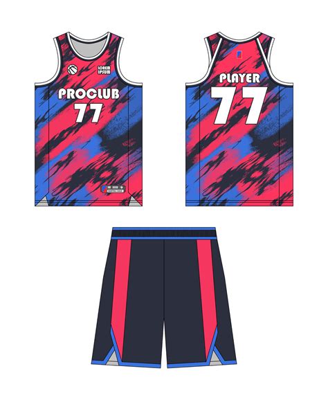 Jersey basketball template design. Basketball uniform mockup design ...