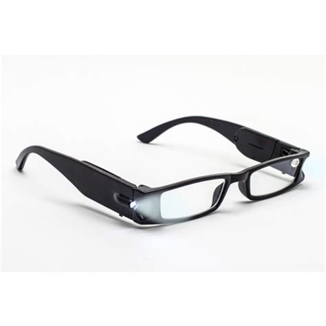 Lighted Reading Glasses, Black Frame - Rx-Safety