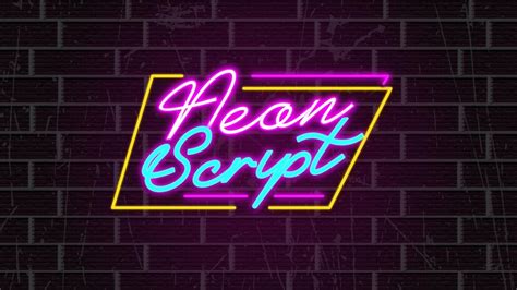 Premium Vector | Neon script lettering neon sign style