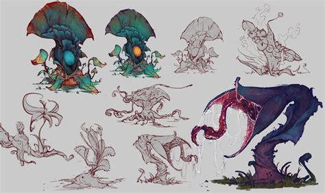 ArtStation - Alien plants concept