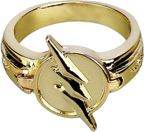 Reverse Cosplay TV Flash Ring The Flash Golden Zinc Alloy Ring Costume Props New madohora.pl