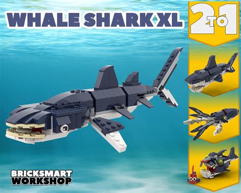 LEGO MOC Whale Shark XL 31088 2 to 1 by bricksmartworkshop | Rebrickable - Build with LEGO