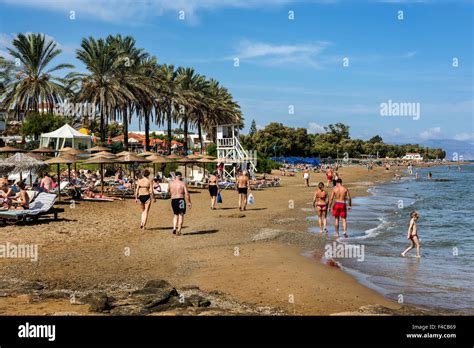 Agia Marina Beach, Chania Crete Stock Photo: 88782689 - Alamy